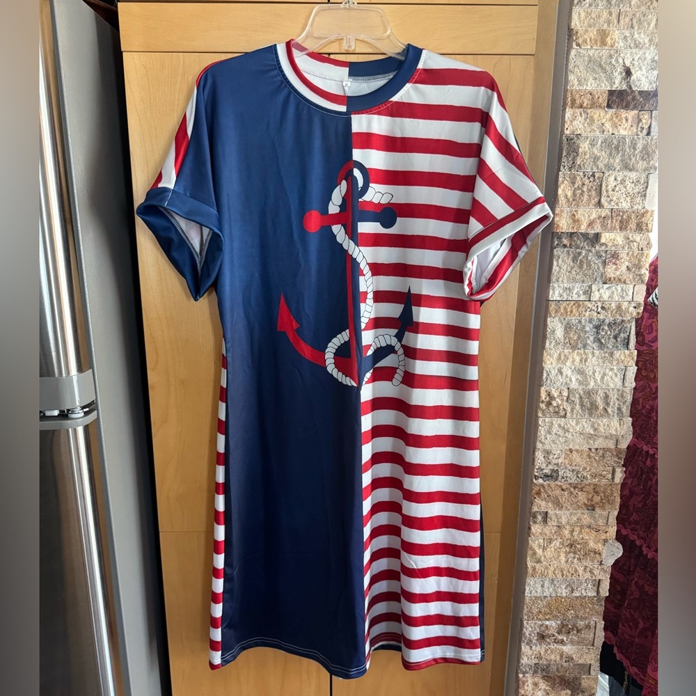 Nautical Anchor Dress-NWOT